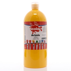 Scola Artmix Ready Mixed Paint - 1L - Bright Yellow